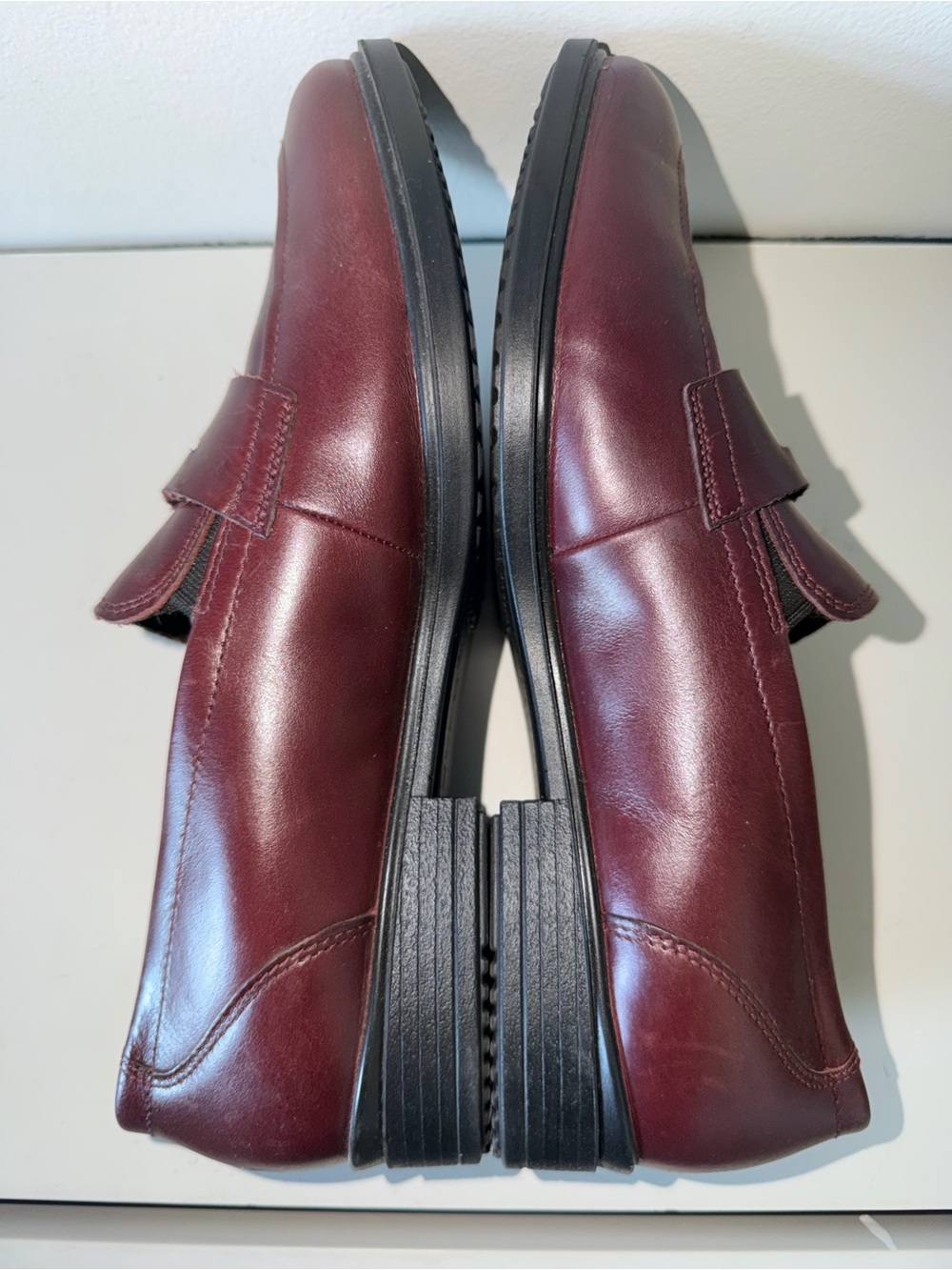 Ecco Women's Burgundy Penny Loafers - Picture 9 of 11